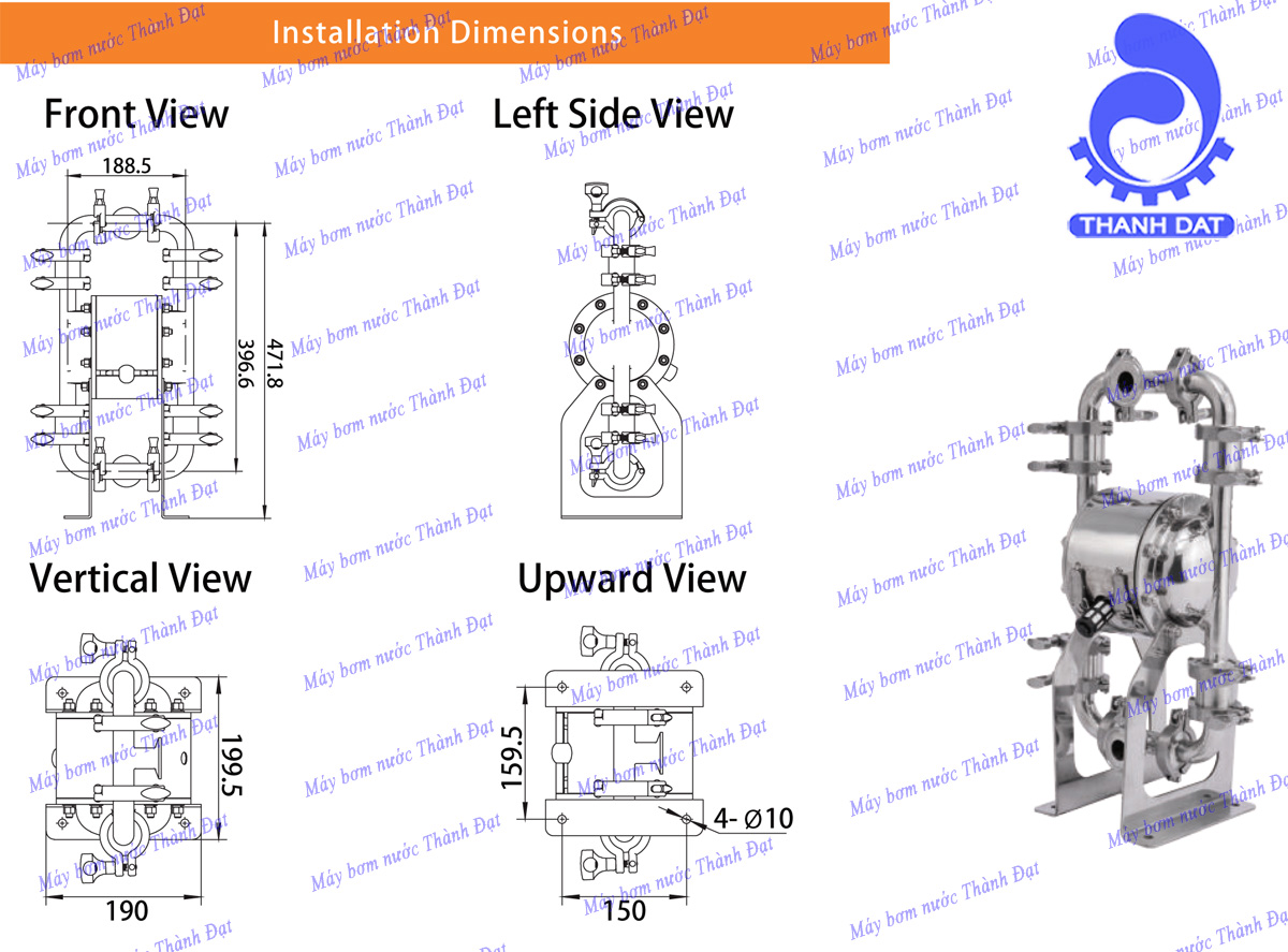 Máy bơm thực phẩm khí nén Godo