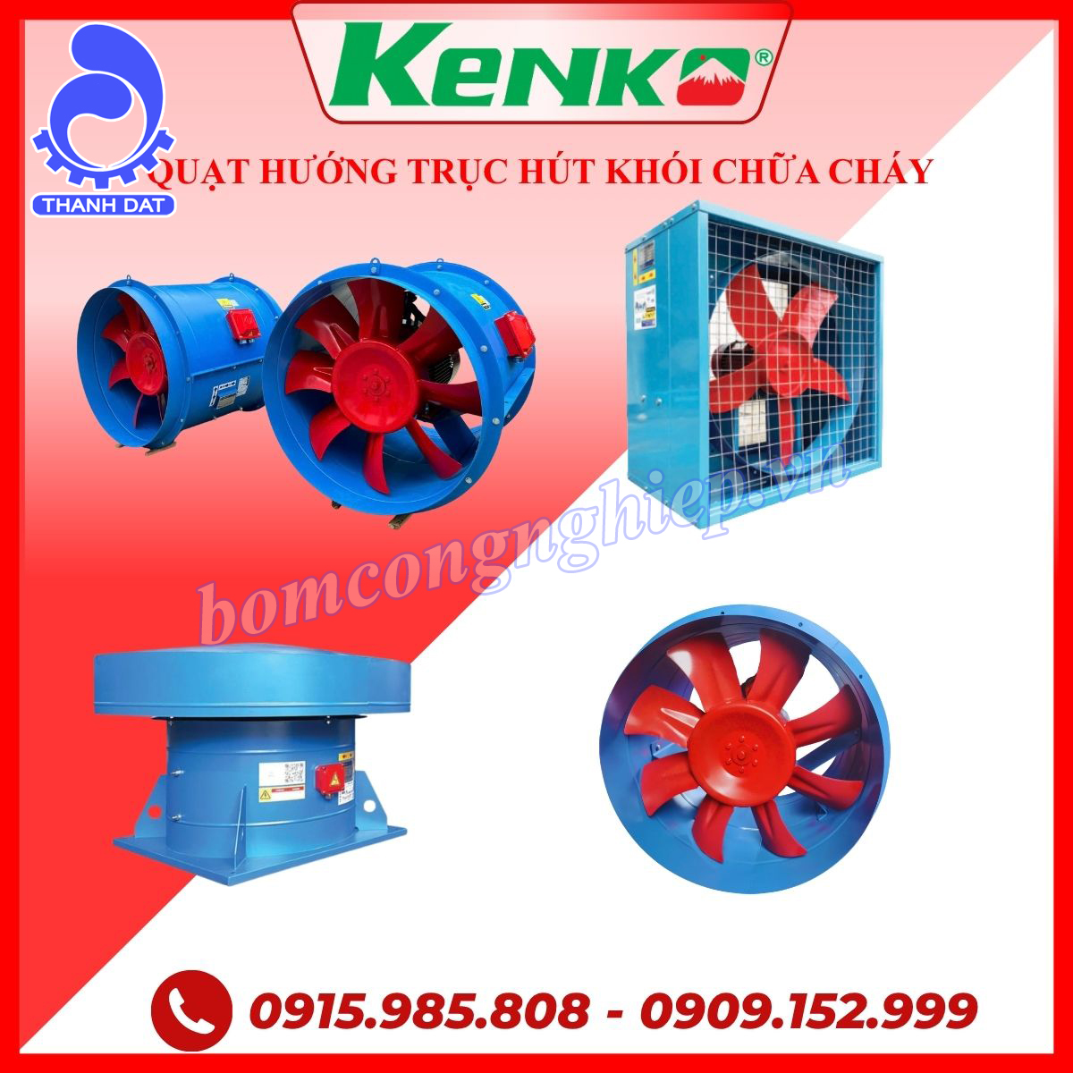 Các loại quạt hướng trục hút khói chữa cháy phổ biến