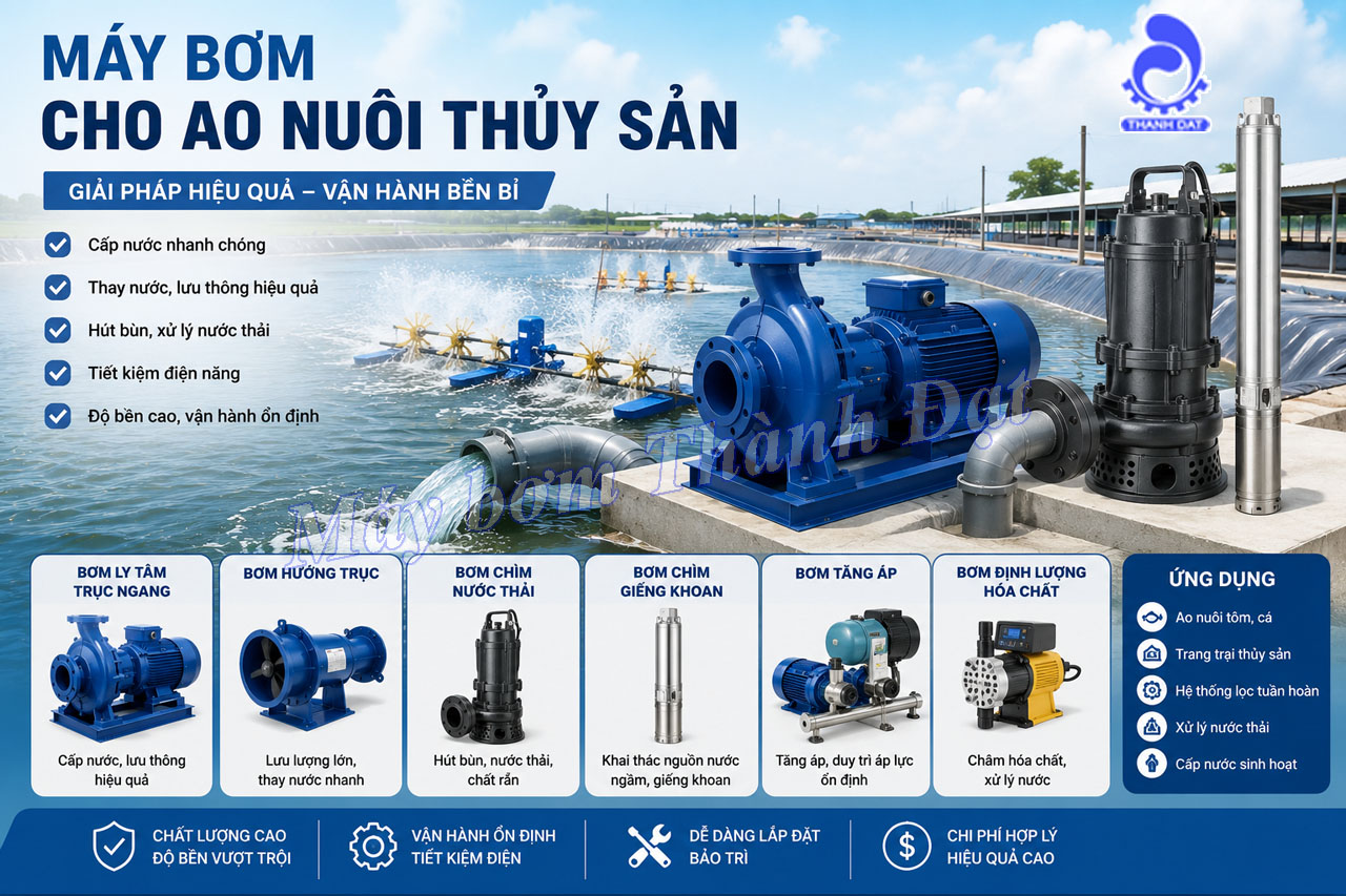 Máy bơm ao nuôi thủy sản