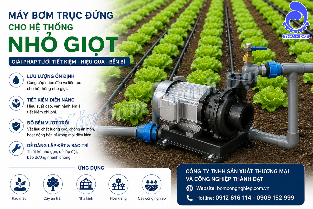 Máy bơm cho hệ thống tưới nhỏ giọt