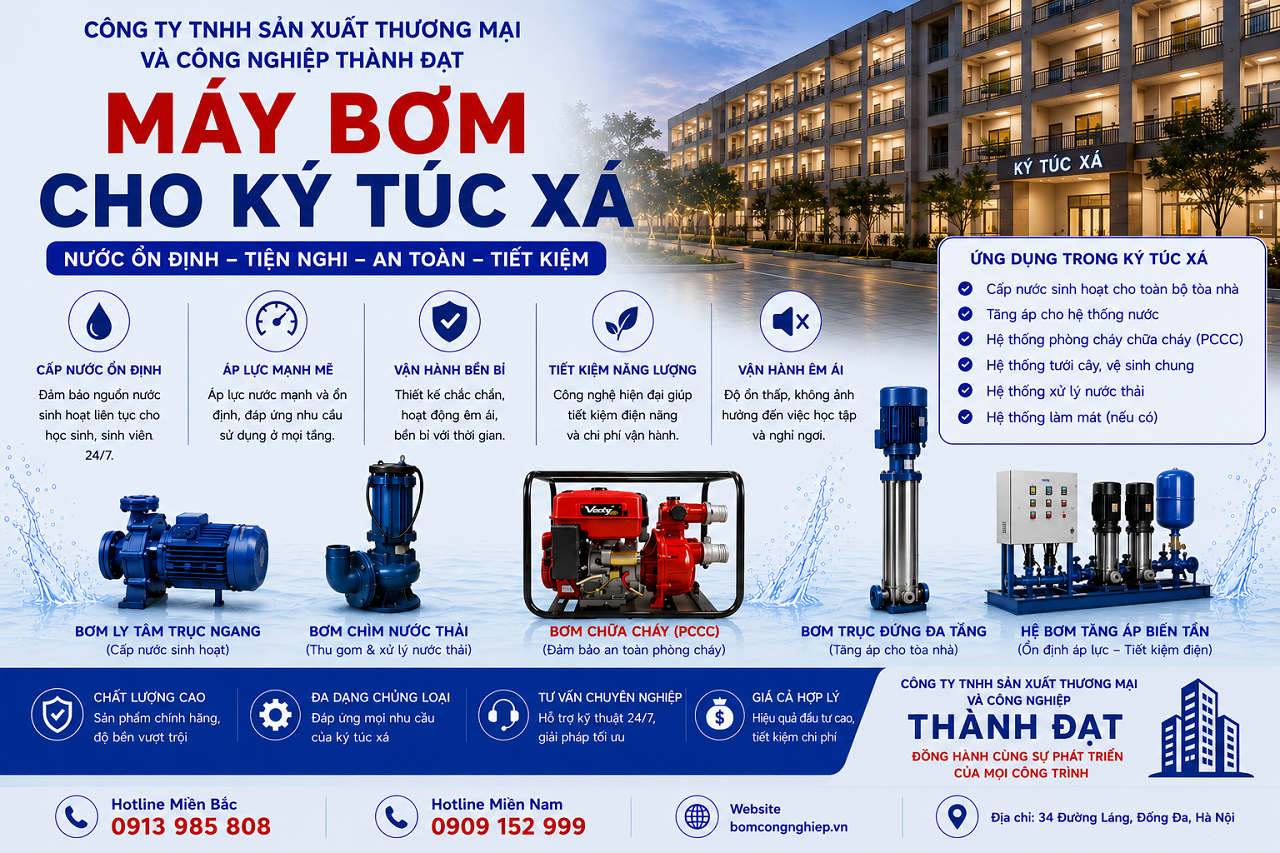máy bơm cho ký túc xá máy bơm cho ký túc xá