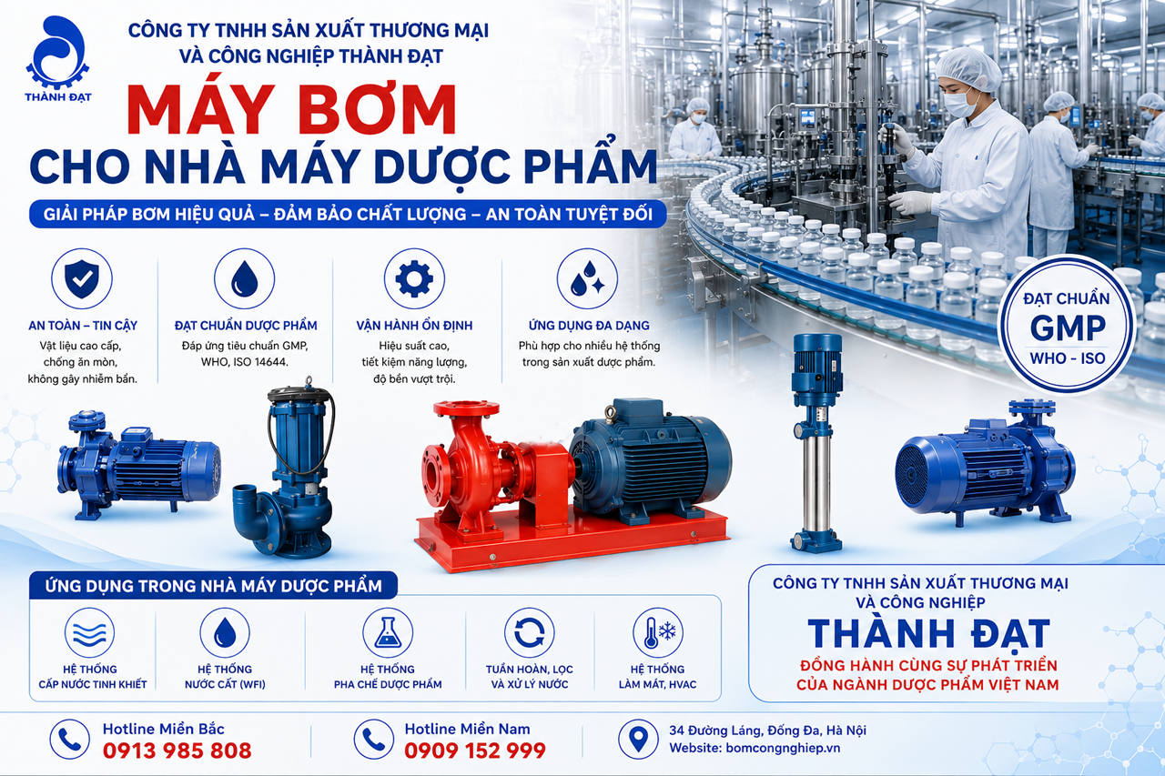 Máy bơm cho nhà máy dược phẩm