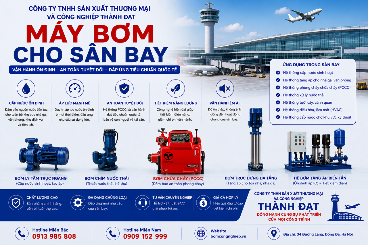 Máy bơm cho sân bay Máy bơm cho sân bay