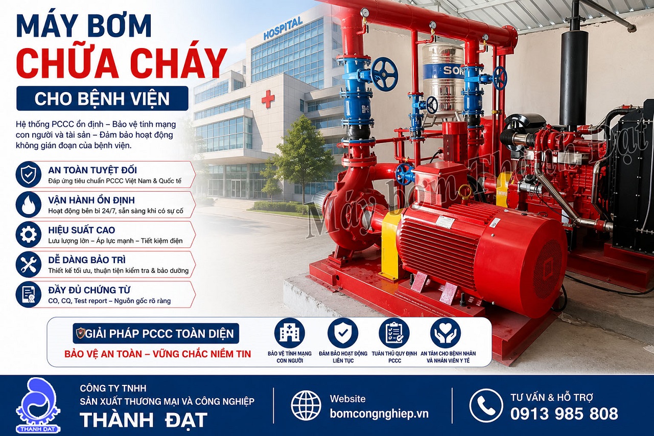 Máy bơm chữa cháy cho bệnh viện