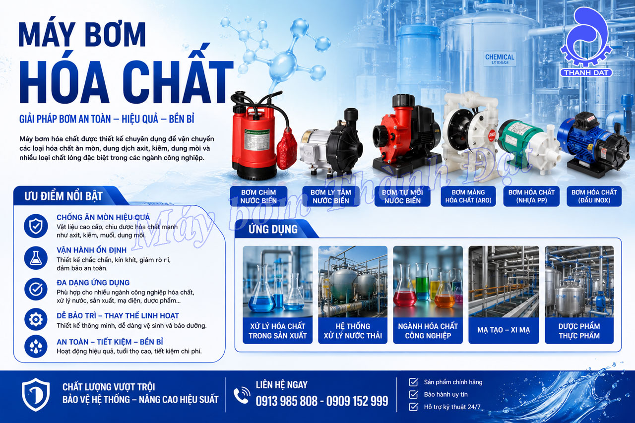 Máy bơm hóa chất là gì