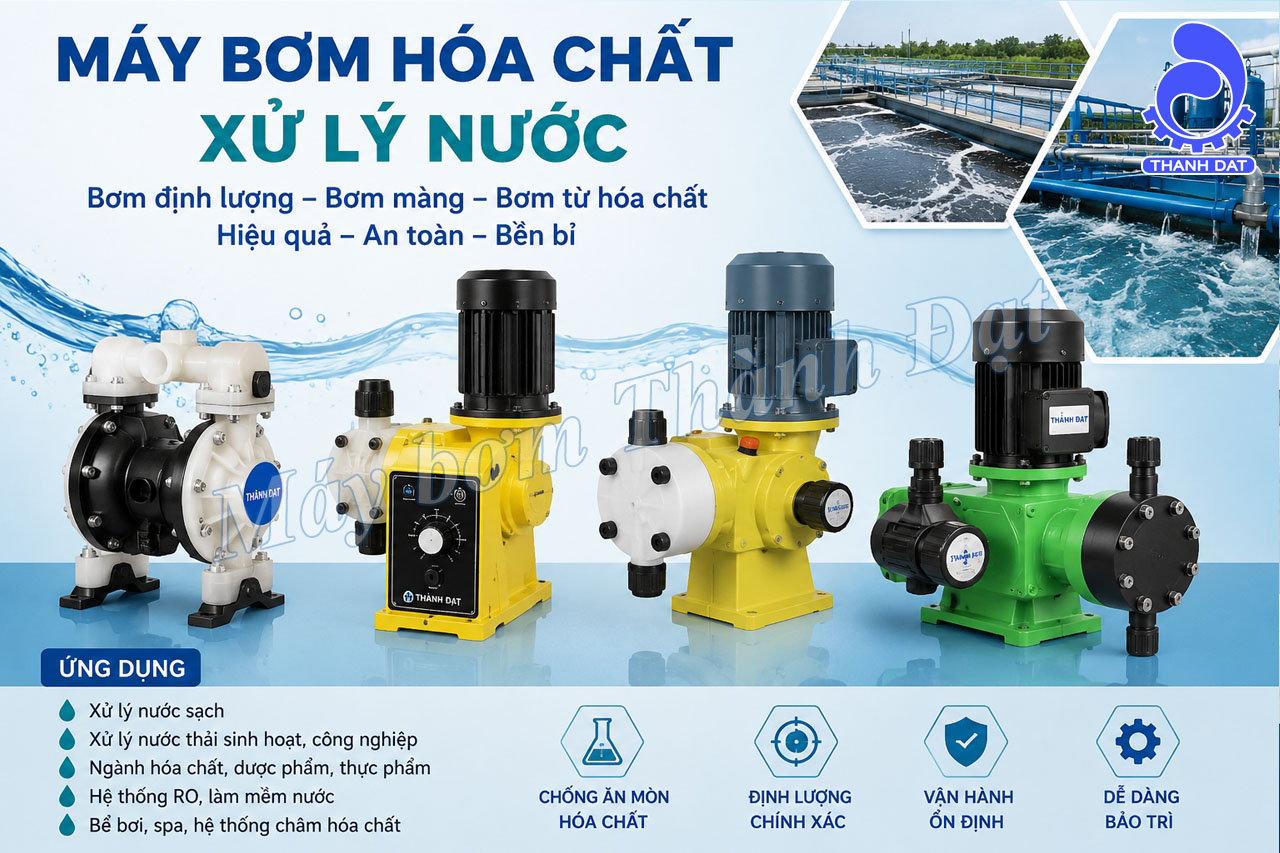 Máy bơm hóa chất xử lý nước
